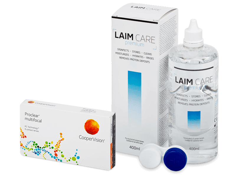Proclear Multifocal (6 lentillas) + Líquido Laim Care 400 ml - Pack ahorro