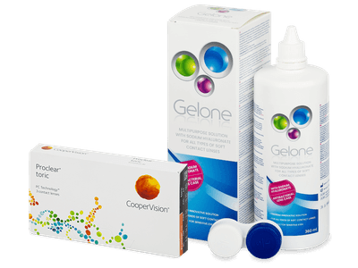 Proclear Toric (3 lentillas) + Líquido Gelone 360 ml