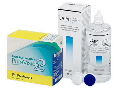 PureVision 2 for Presbyopia (6 lentillas) + Líquido Laim Care 400 ml - Pack ahorro