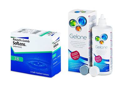 SofLens 38 (6 lentillas) + Líquido Gelone 360 ml - Diseño antiguo