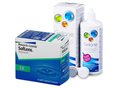 SofLens 38 (6 lentillas) + Líquido Gelone 360 ml - Pack ahorro