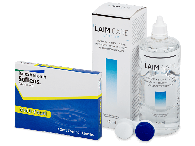 SofLens Multi-Focal (3 lentillas) + Líquido Laim-Care 400 ml - Pack ahorro