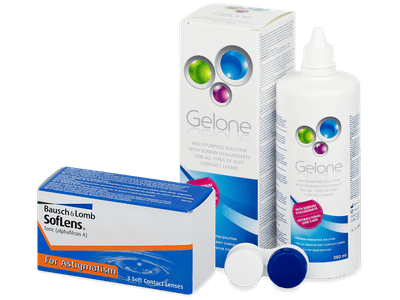 SofLens Toric (3 lentillas) + Líquido Gelone 360 ml - Pack ahorro