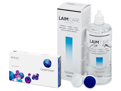 Biofinity (3 lentillas) + Líquido Laim Care 400 ml