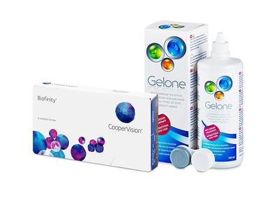 Biofinity (3 lentillas) + Líquido Gelone 360 ml