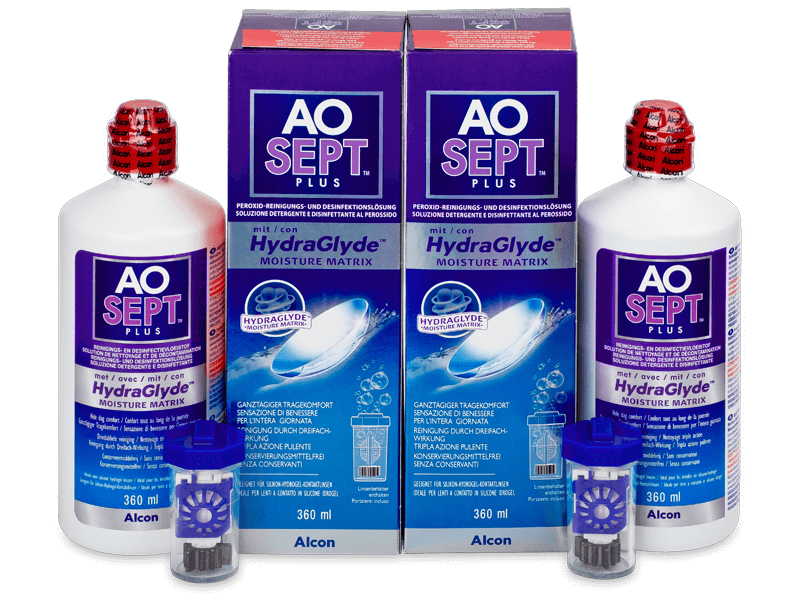 Líquido AO SEPT PLUS HydraGlyde 2 x 360 ml  - Pack ahorro - solución doble