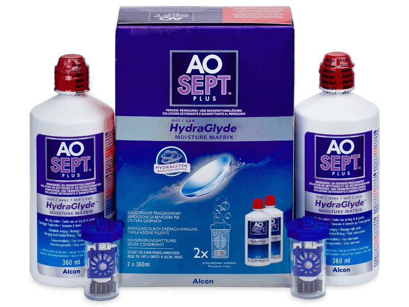 Líquido AO SEPT PLUS HydraGlyde 2 x 360 ml - Pack ahorro - solución doble