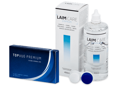 TopVue Premium (6 lentillas) + Líquido Laim-Care 400 ml