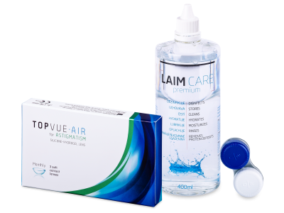 TopVue Air for Astigmatism (3 lentillas) + Líquido Laim-Care 400 ml