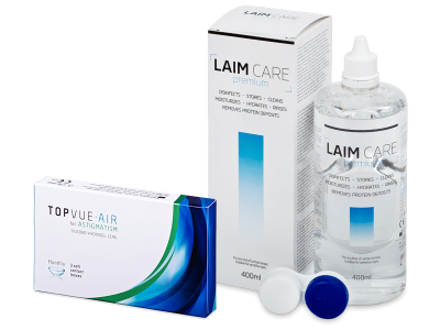 TopVue Air for Astigmatism (3 lentillas) + Líquido Laim-Care 400 ml