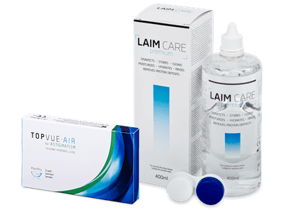 TopVue Air for Astigmatism (3 lentillas) + Líquido Laim-Care 400 ml