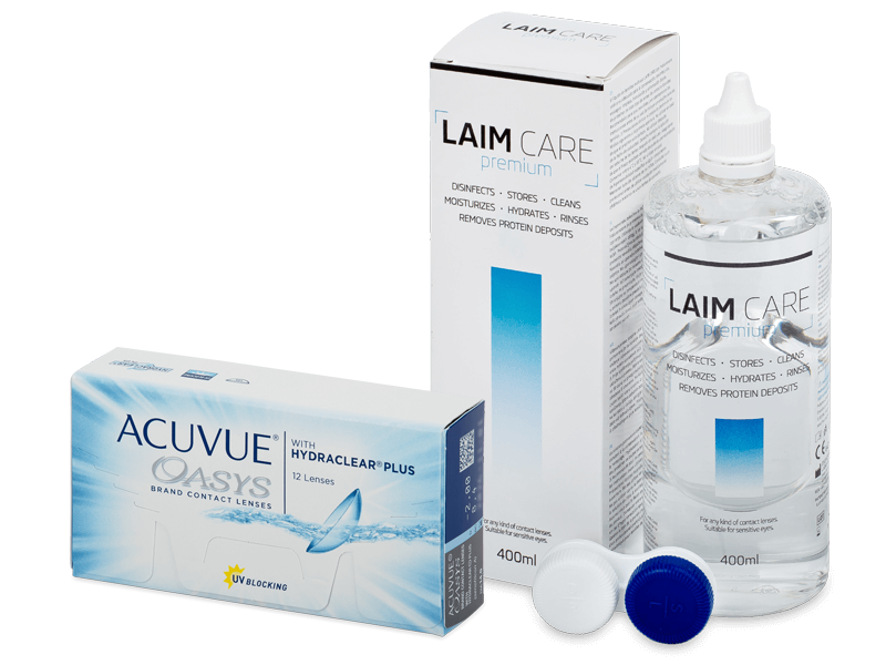 Acuvue Oasys (12 Lentillas) + Laim Care 400 ml - Pack ahorro