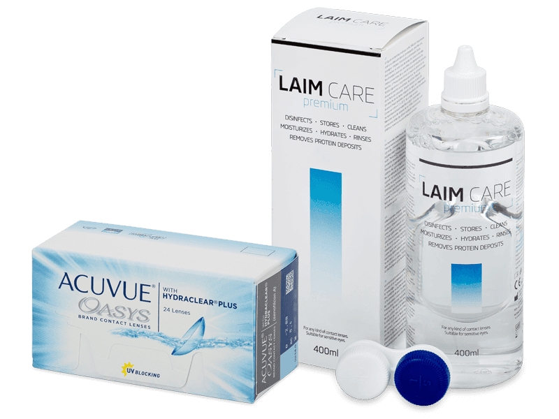 Acuvue Oasys (24 Lentillas) + Líquido Laim Care 400 ml - Pack ahorro