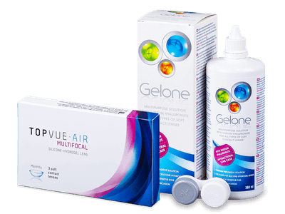 TopVue Air Multifocal (3 lentillas) + Líquido Gelone 360 ml