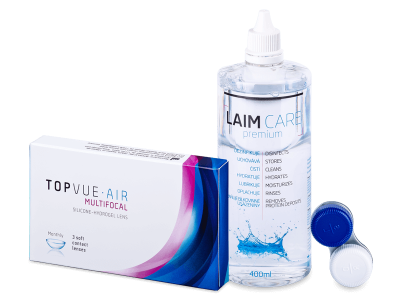 TopVue Air Multifocal (3 lentillas) + Líquido Laim-Care 400 ml