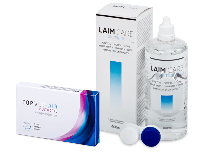 TopVue Air Multifocal (3 lentillas) + Líquido Laim-Care 400 ml