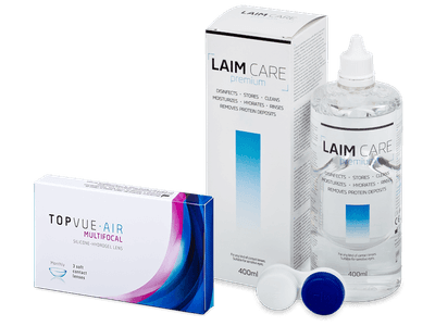 TopVue Air Multifocal (3 lentillas) + Líquido Laim-Care 400 ml