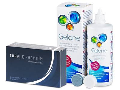 TopVue Premium (12 lentillas) + Líquido Gelone 360 ml