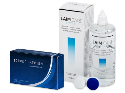 TopVue Premium (12 lentillas) + Líquido Laim-Care 400 ml - Pack ahorro