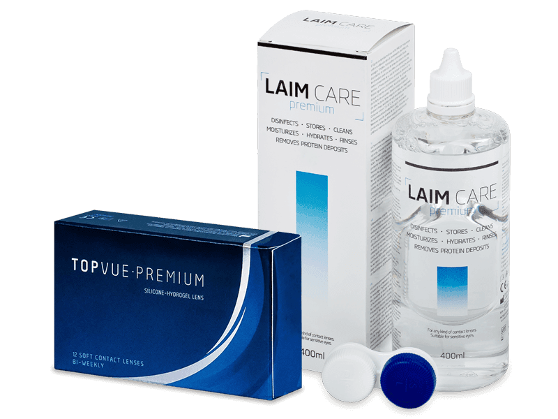 TopVue Premium (12 lentillas) + Líquido Laim Care 400 ml - Pack ahorro