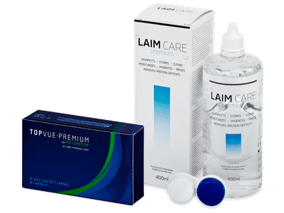 TopVue Premium for Astigmatism (6 lentillas) + líquido Laim-Care 400 ml