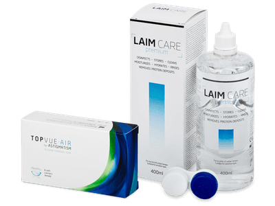 TopVue Air for Astigmatism (6 lentillas) + Laim-Care 400 ml