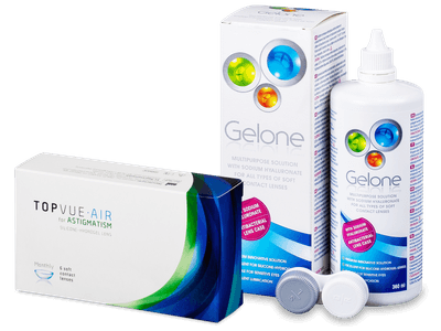 TopVue Air for Astigmatism (6 lentillas) + Gelone 360 ml