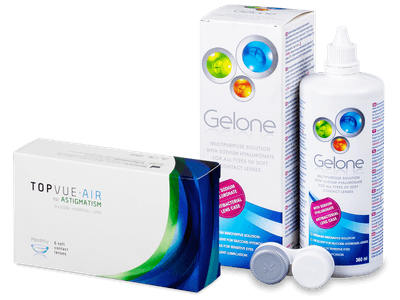 TopVue Air for Astigmatism (6 lentillas) + Gelone 360 ml