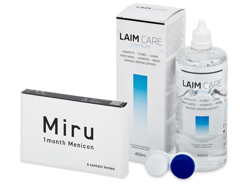 Miru Monthly (6 lentillas) + Laim-Care 400 ml - Pack ahorro