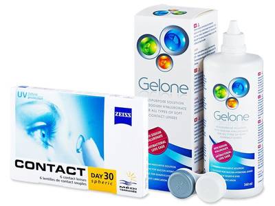 Carl Zeiss Contact Day 30 Spheric (6 lentillas) + Líquido Gelone 360 ml