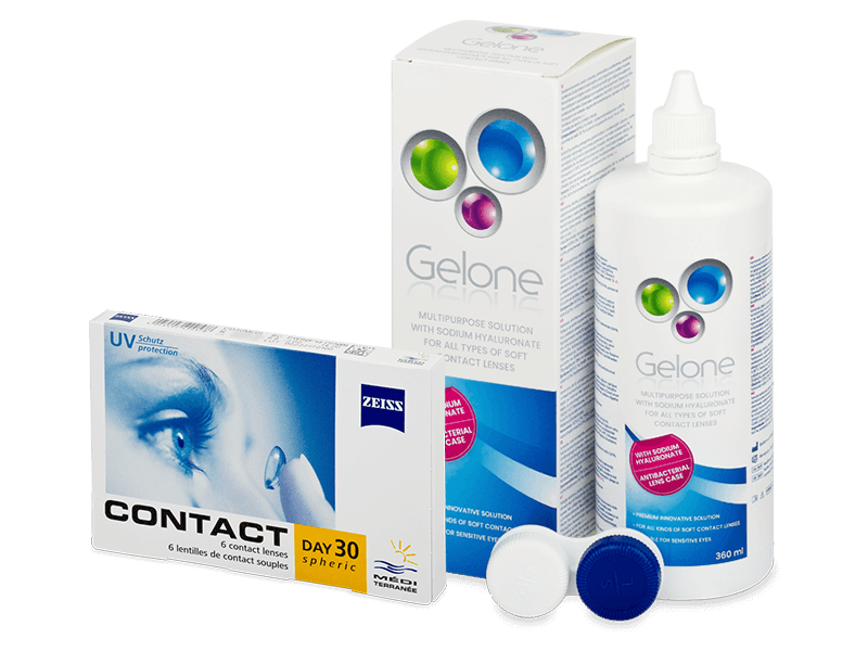 Carl Zeiss Contact Day 30 Spheric (6 lentillas) + Líquido Gelone 360 ml - Pack ahorro