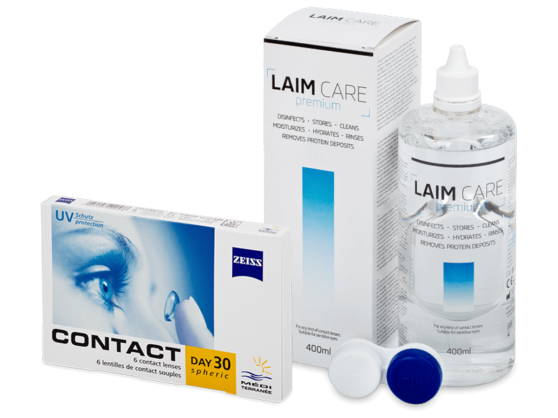 Carl Zeiss Contact Day 30 Spheric (6 lentillas) Líquido Laim-Care 400 ml - Pack ahorro