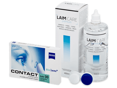 Carl Zeiss Contact Day 30 Compatic (6 lentillas) + Líquido Laim-Care 400 ml - Diseño antiguo