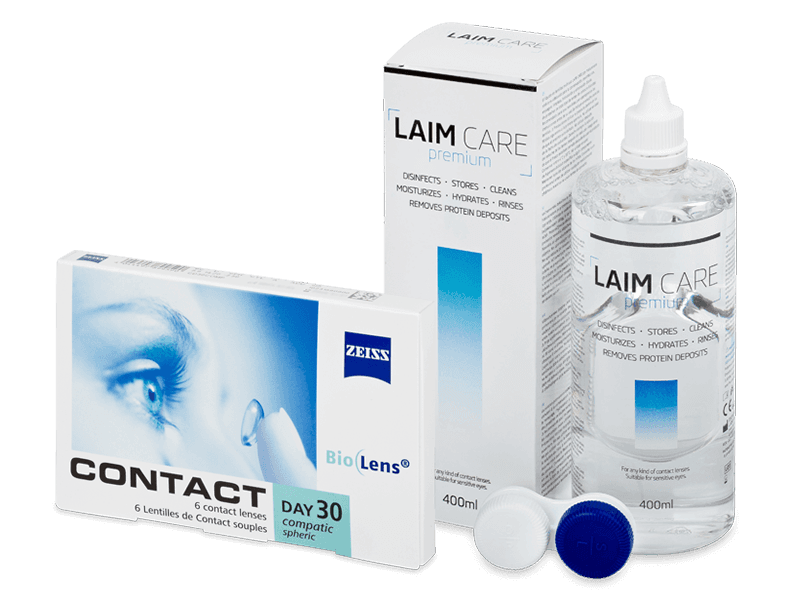 Carl Zeiss Contact Day 30 Compatic (6 lentillas) + Líquido Laim Care 400 ml - Pack ahorro