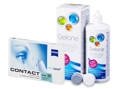 Carl Zeiss Contact Day 30 Compatic (6 lentillas) + Líquido Gelone 360 ml - Pack ahorro
