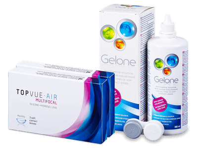 TopVue Air Multifocal (6 lentillas) + Líquido Gelone 360 ml