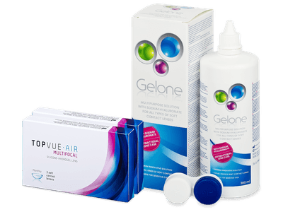 TopVue Air Multifocal (6 lentillas) + Líquido Gelone 360 ml