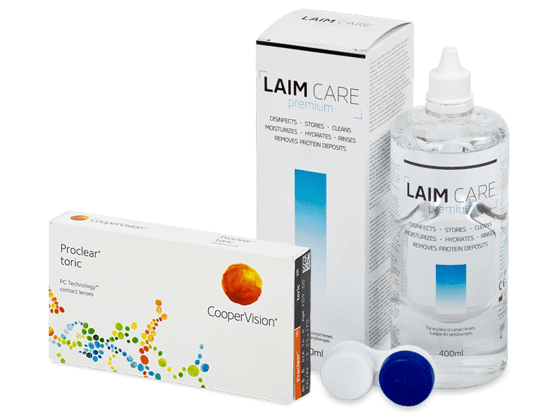 Proclear Toric XR (6 Lentillas) + Líquido Laim Care 400 ml - Pack ahorro