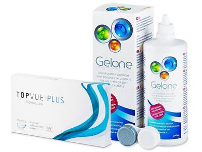 TopVue Monthly Plus (6 Lentillas) + Líquido Gelone 360 ml - Diseño antiguo