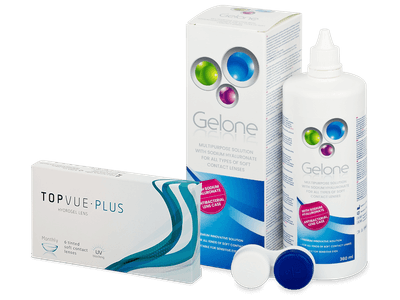 TopVue Monthly Plus (6 Lentillas) + Líquido Gelone 360 ml - Pack ahorro