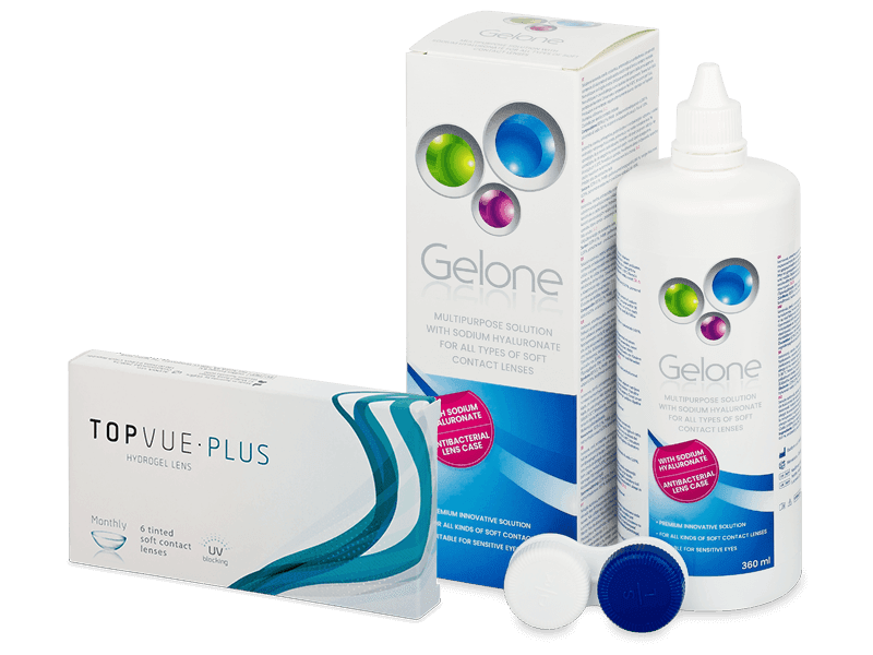 TopVue Monthly Plus (6 Lentillas) + Líquido Gelone 360 ml - Pack ahorro