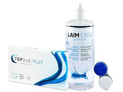 TopVue Monthly Plus (6 Lentillas) + Líquido Laim-Care 400 ml - Diseño antiguo