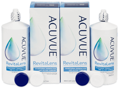 Líquido de limpieza Acuvue RevitaLens 2 x 360 ml - Pack ahorro - solución doble