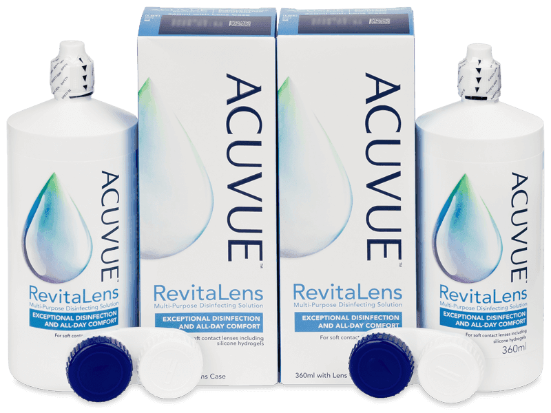 Líquido de limpieza Acuvue RevitaLens 2 x 360 ml - Pack ahorro - solución doble