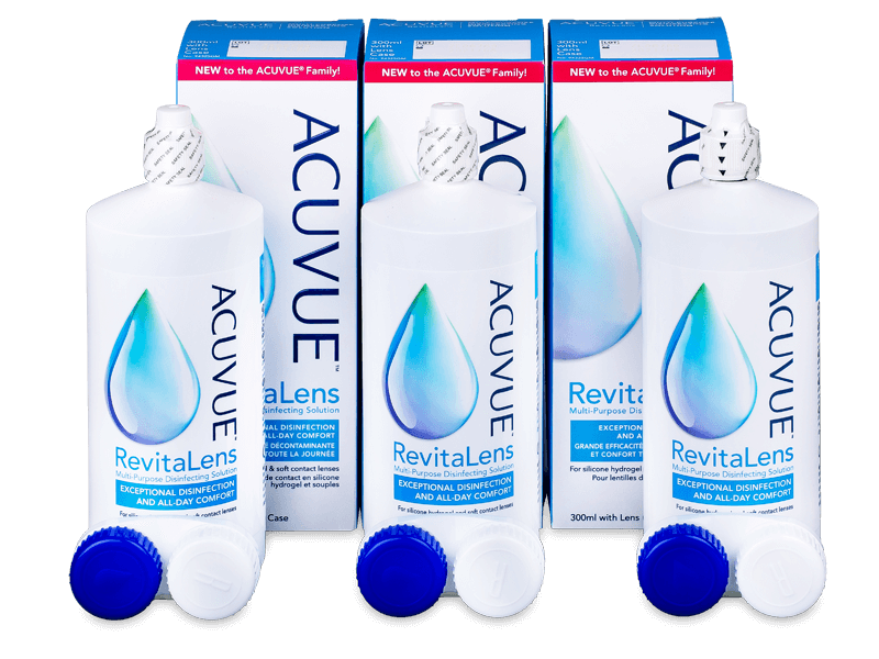 Líquido de limpieza  Acuvue RevitaLens 3x 300 ml  - Pack ahorro - solución triple