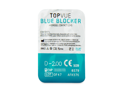TopVue Blue Blocker (5 lentillas) - Previsualización del blister
