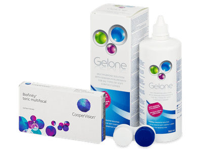 Biofinity Toric Multifocal (6 Lentillas) + Líquido Gelone 360 ml