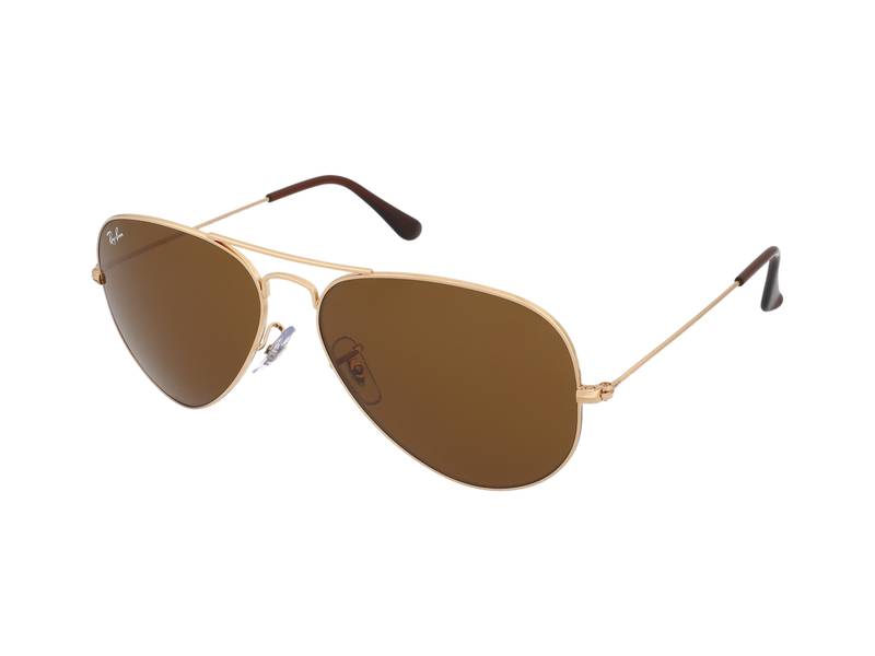 Gafas de sol doradas Ray-Ban con lentes marrón |