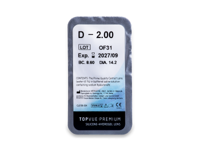 TopVue Premium (12 lentillas) - Previsualización del blister