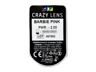 CRAZY LENS - Barbie Pink - Diarias Graduadas (2 Lentillas) - Previsualización del blister